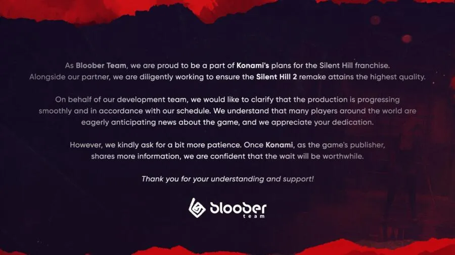 Bloober Team: новости о ремейке Silent Hill 2 стоит ждать только от Konami