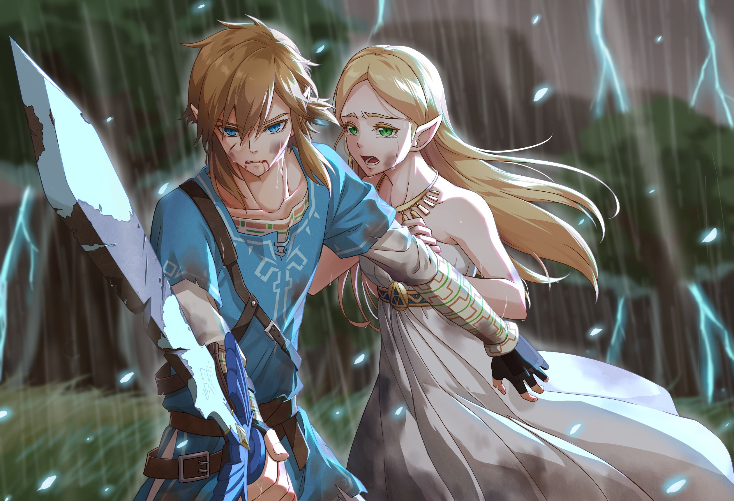 Линк Breath of the Wild арт